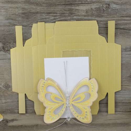 T192 Ivory Wedding Invitation Butterfly